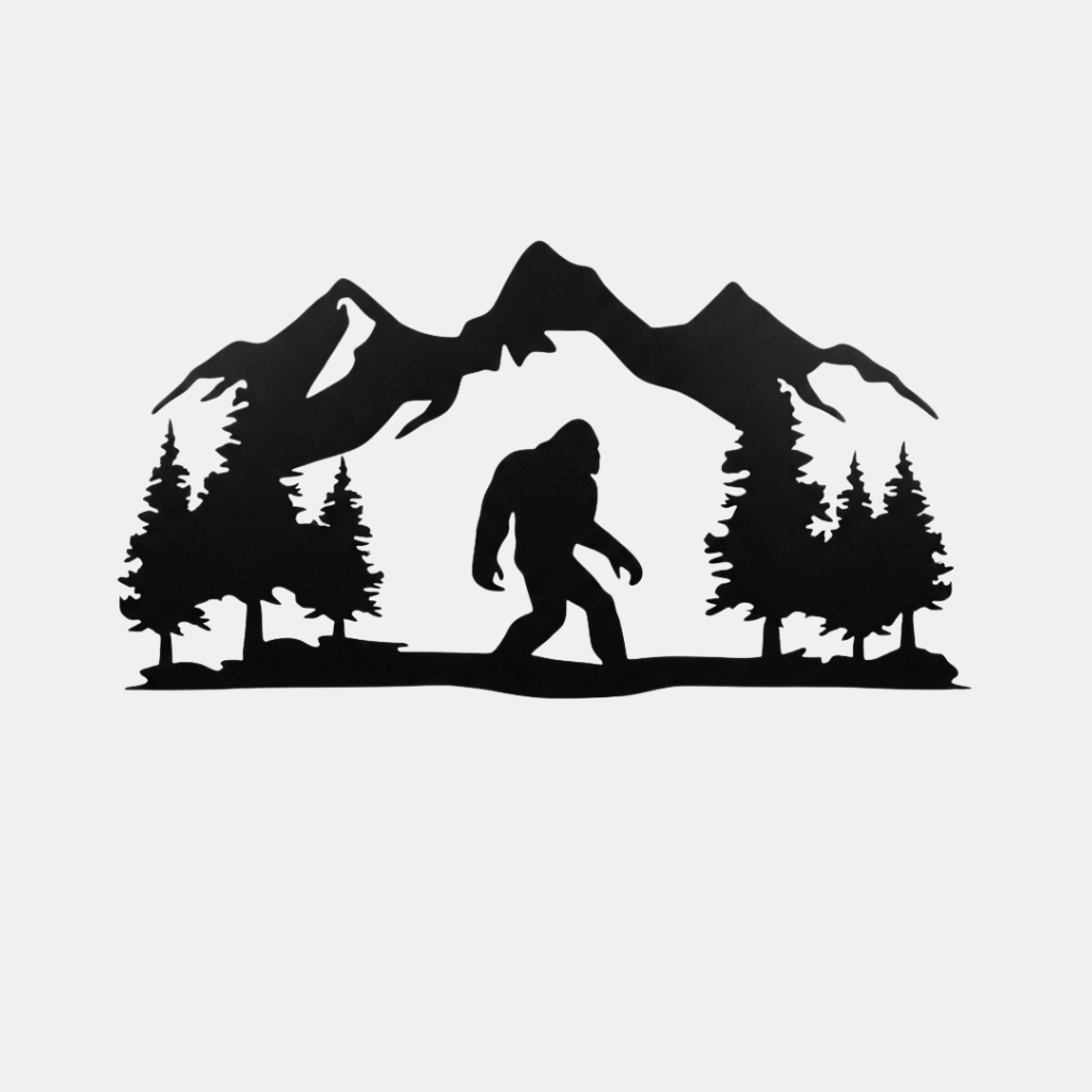 Bigfoot Metal Wall Art – Funny Sasquatch Outdoor Nature Wall Decor