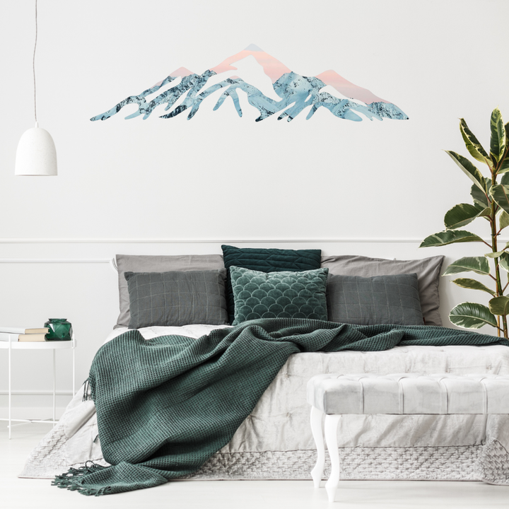 Snow-Capped Rocky Mountains Metal Wall Art – Winter Landscape Home Decor