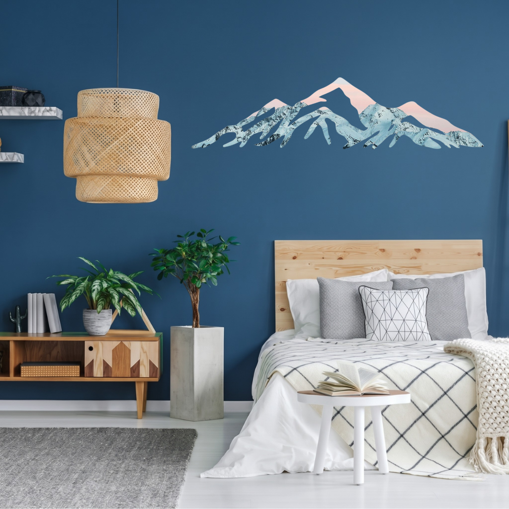 Snow-Capped Rocky Mountains Metal Wall Art – Winter Landscape Home Decor