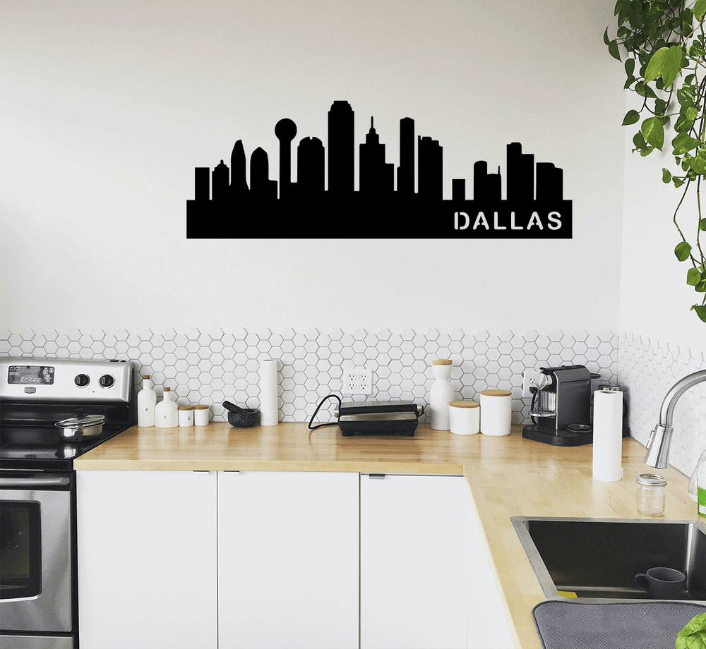 Dallas Skyline Metal Wall Art, view 2 by MetalPlex