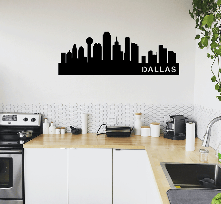 Dallas Skyline Metal Wall Art, view 2 by MetalPlex