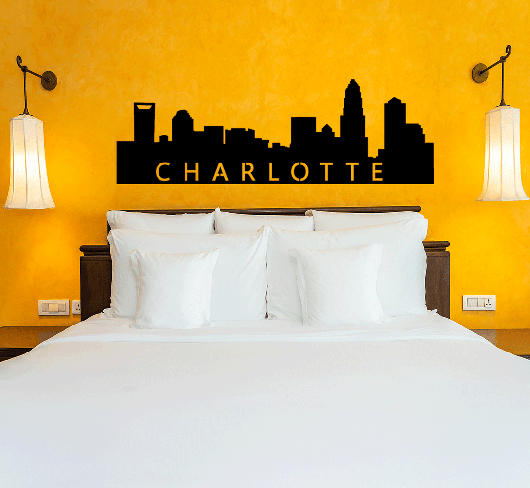 Charlotte Skyline Metal Wall Art, view 6 by MetalPlex