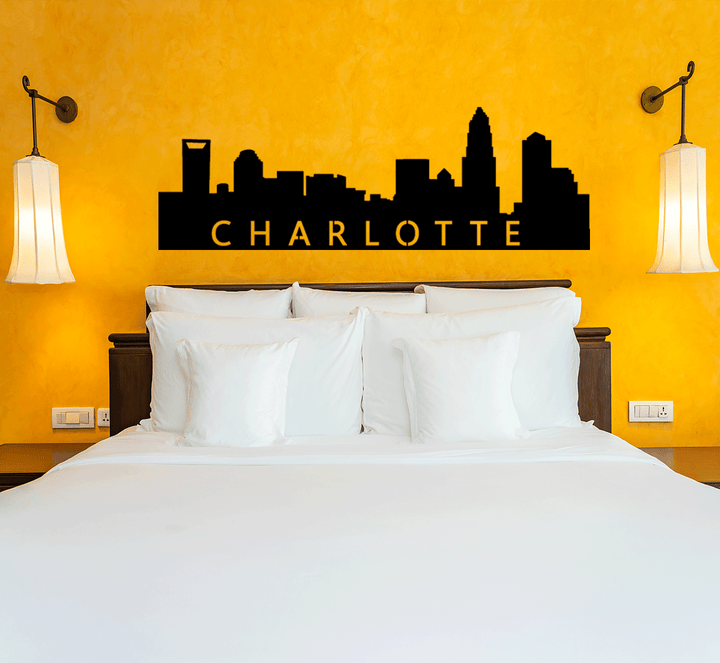 Charlotte Skyline Metal Wall Art, view 6 by MetalPlex