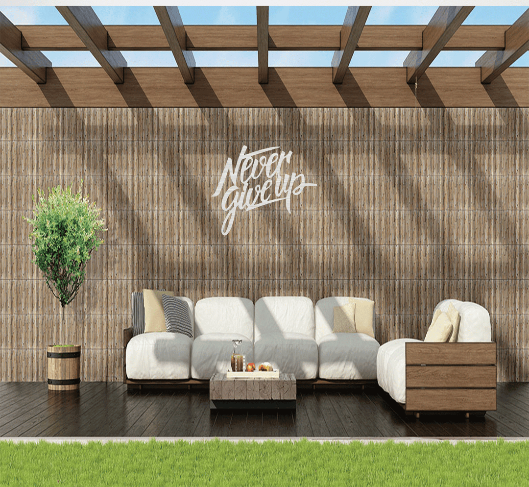 Never Give Up Metal Wall Art, view 3 by MetalPlex