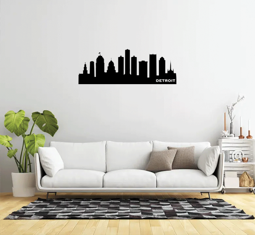 Detroit Skyline Metal Wall Art by MetalPlex