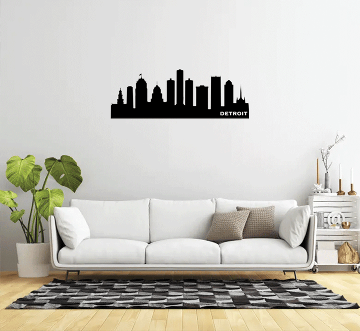 Detroit Skyline Metal Wall Art by MetalPlex