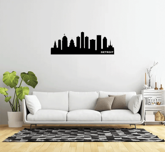 Detroit Skyline - Metal Wall Art