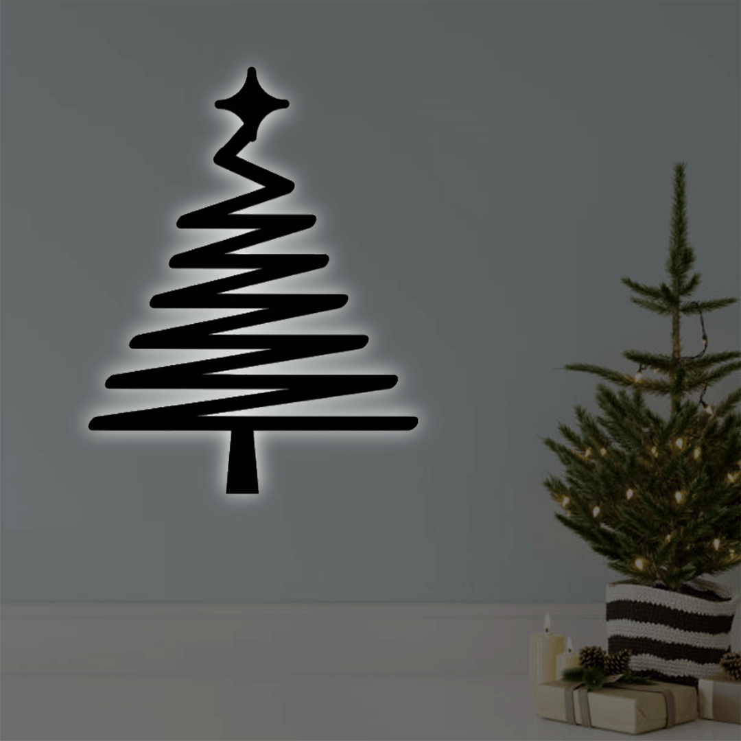 Abstract Christmas Tree Metal Wall Art, view 10 by MetalPlex