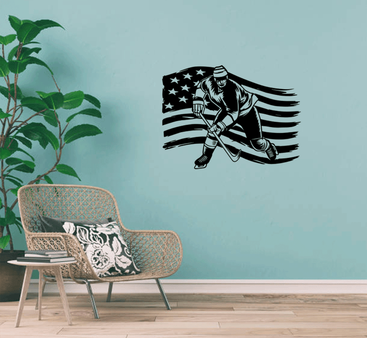 Ice Hockey Metal Wall Art, view 3 by MetalPlex