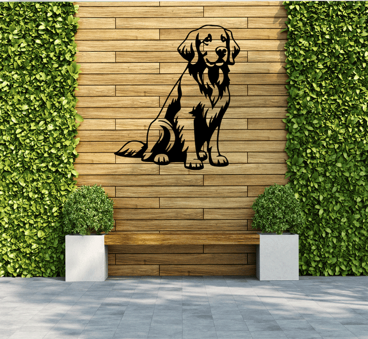 Golden Retriever Metal Wall Art