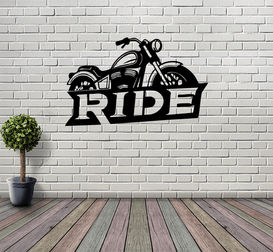 Ride Motorcycle- Metal Wall Art