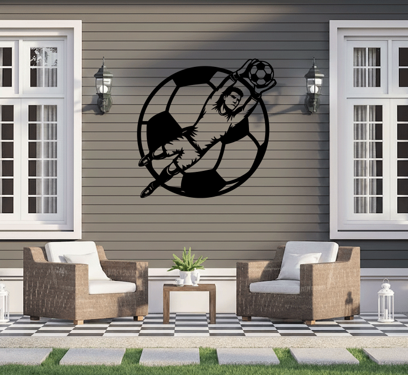 Goalkeepr Save Metal Wall Art