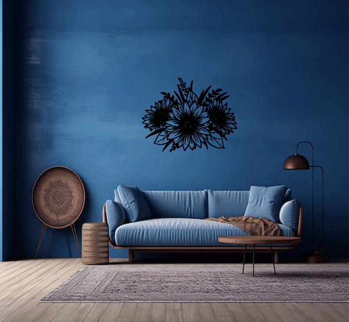 Sunflower Metal Wall Art, view 5 by MetalPlex