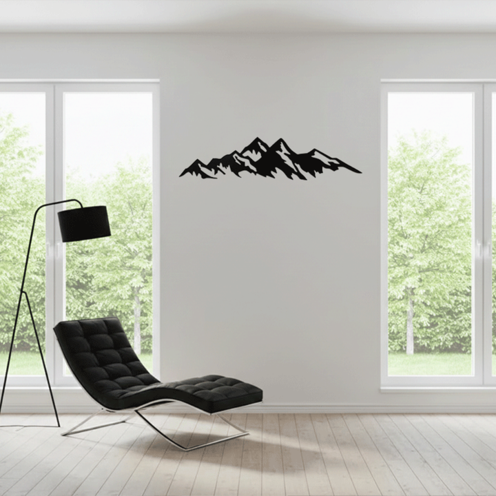 Mountains Metal Wall Art – Large Rustic Landscape Home Decor
