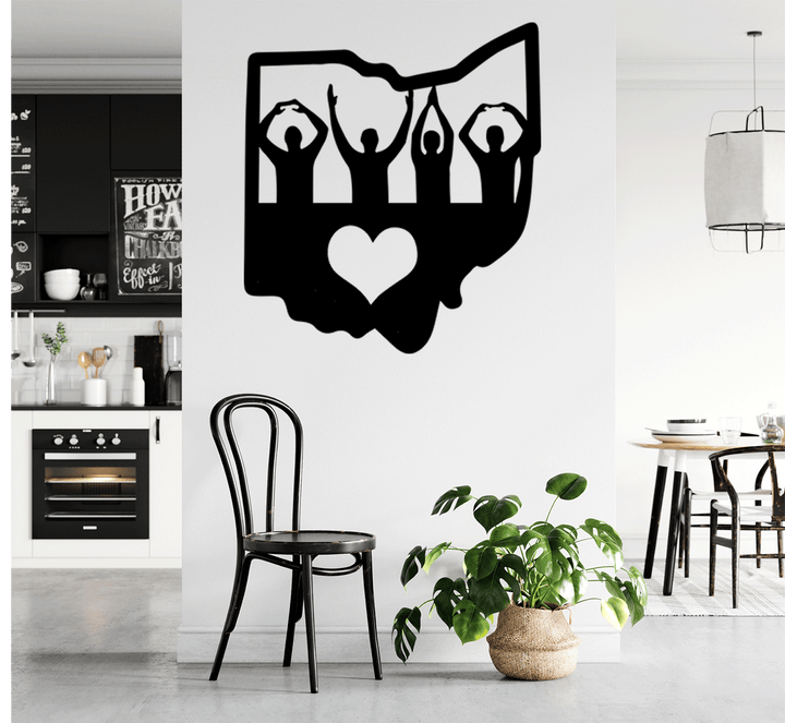 Ohio Love Metal Wall Art, view 8 by MetalPlex