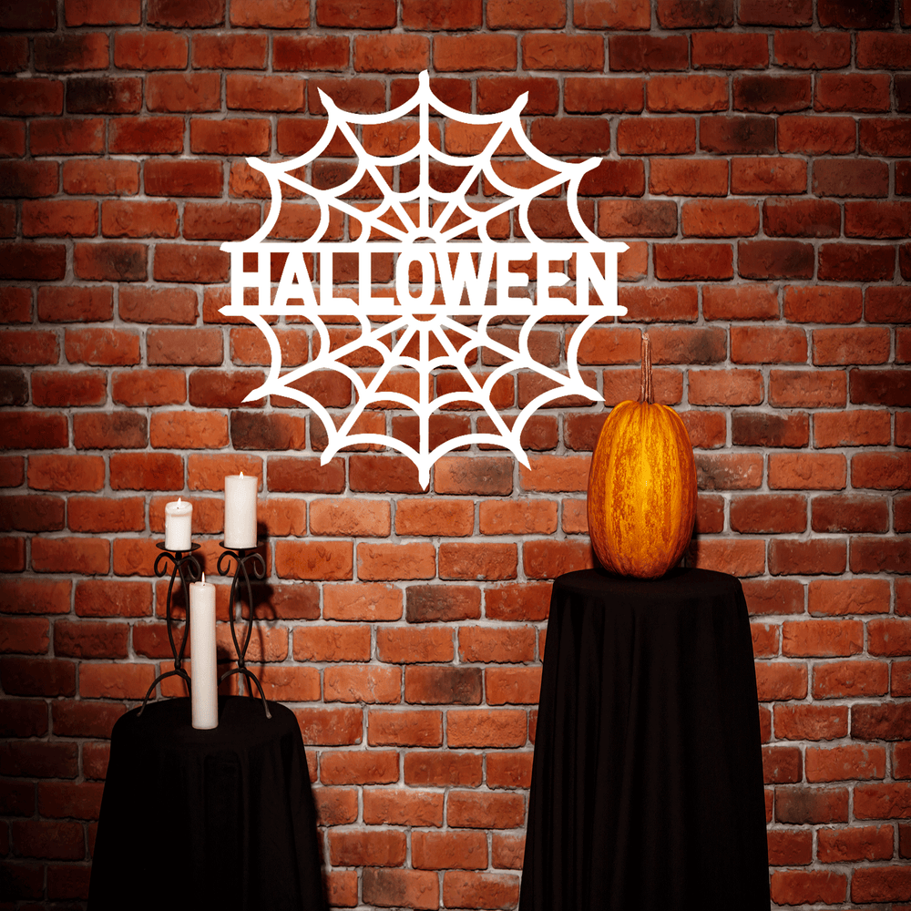 Halloween Personalized Spider Web Name Metal Wall Art, view 2 by MetalPlex