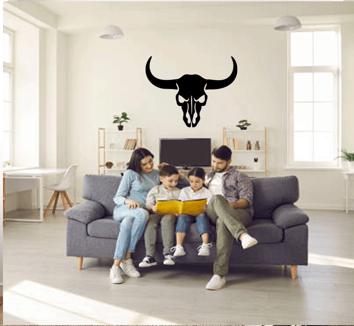 Bull Skull Metal Wall Art, view 8 by MetalPlex