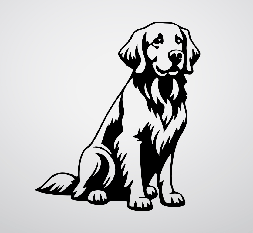 Golden Retriever Metal Wall Art