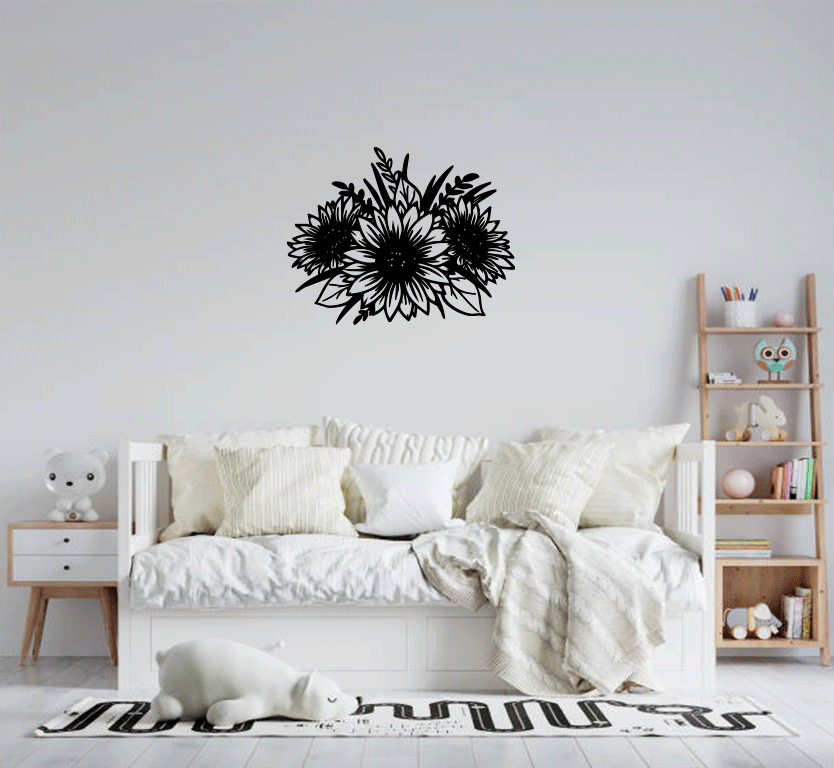 Sunflower Metal Wall Art, view 6 by MetalPlex