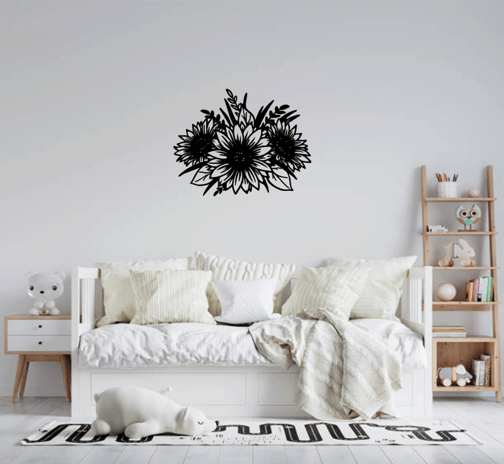Sunflower Metal Wall Art, view 6 by MetalPlex