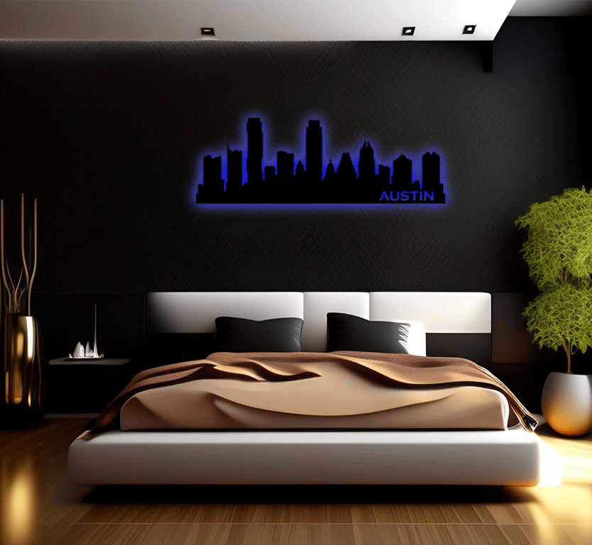 Austin Skyline - Metal Wall Art