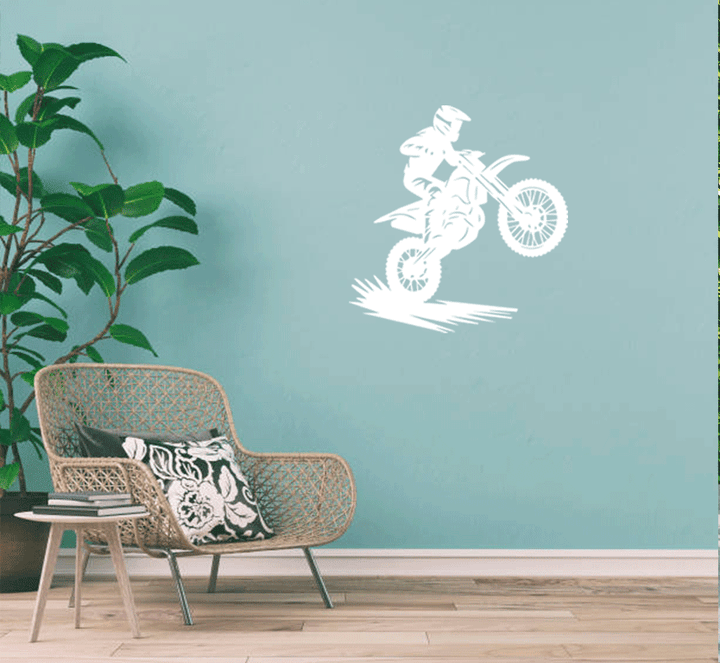 Dirt Biker Metal Wall Art, view 3 by MetalPlex