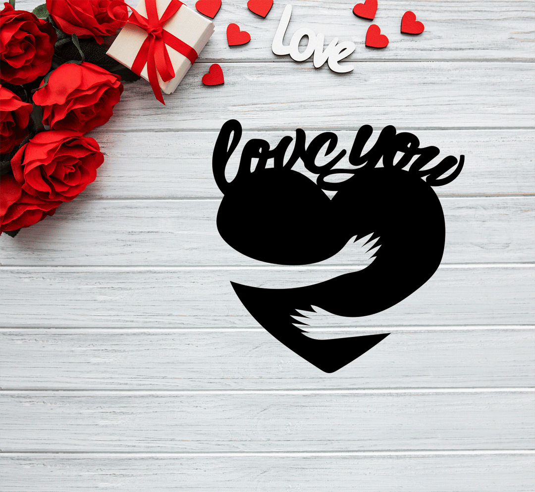 Love You Metal Wall Art, view 9 by MetalPlex