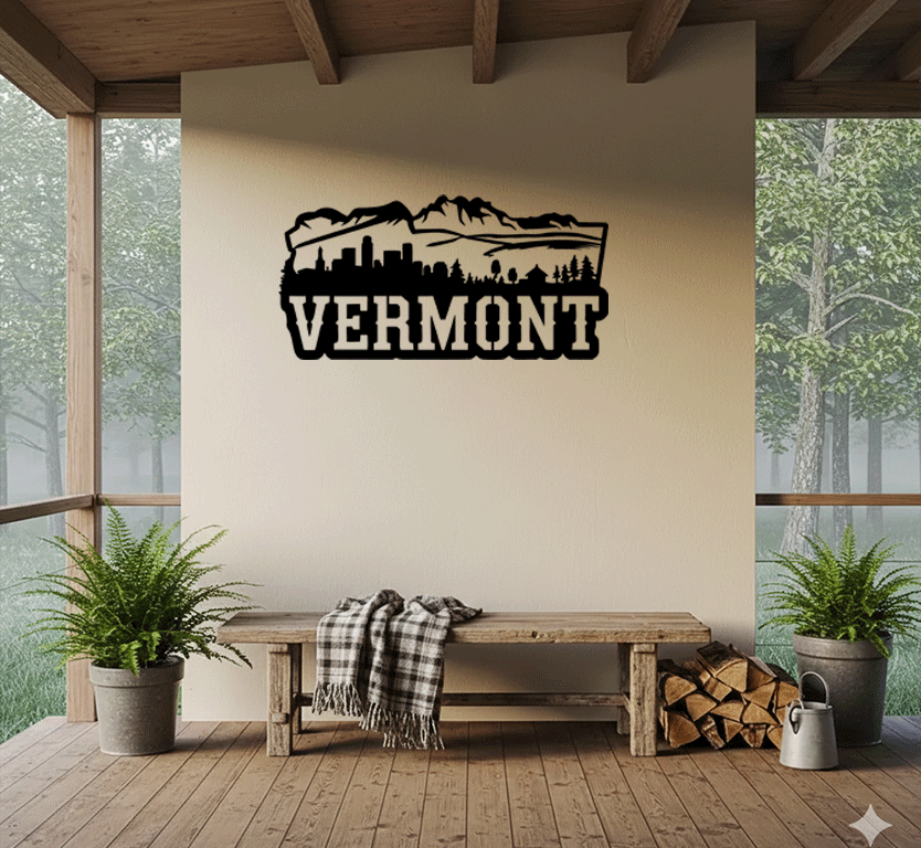 Vermont Skyline Metal Wall Art