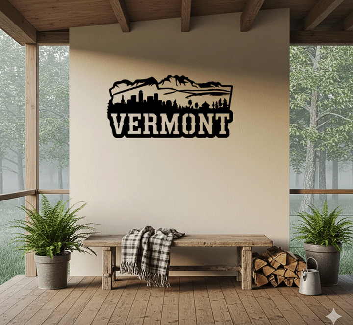 Vermont Skyline Metal Wall Art