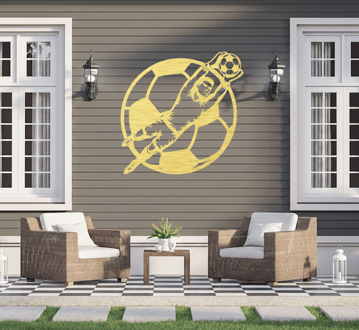 Goalkeepr Save Metal Wall Art