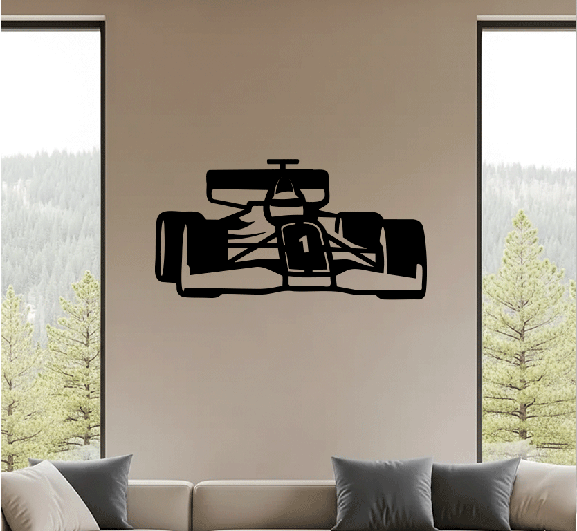 F1 Racing Car Metal wall Art