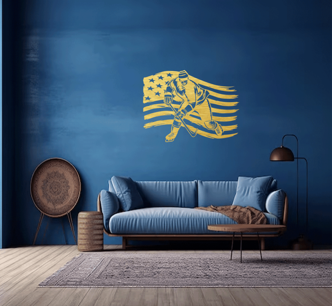 Ice Hockey Metal Wall Art, view 4 by MetalPlex