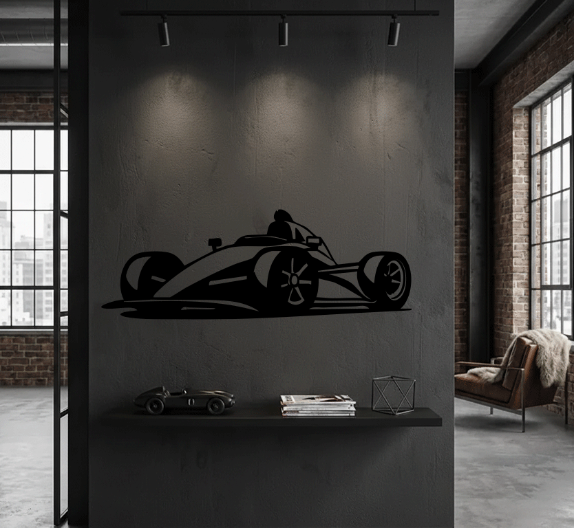 Racing Car Metal Wall Art, view 2 by MetalPlex