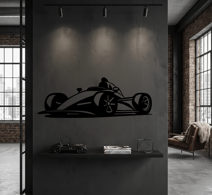 Racing Car Metal Wall Art, view 2 by MetalPlex