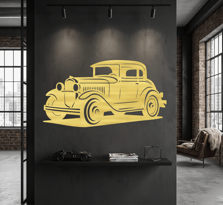 Classic Vintage Car Metal wall Art