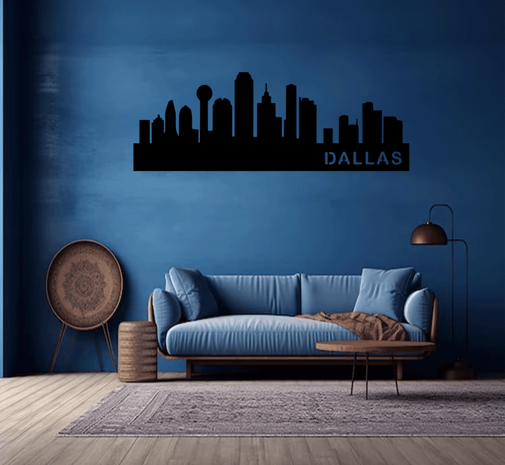 Dallas Skyline Metal Wall Art, view 7 by MetalPlex