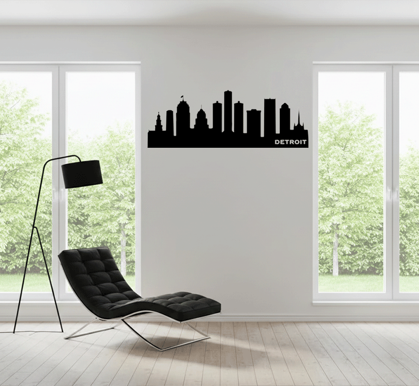 Detroit Skyline Metal Wall Art, view 4 by MetalPlex