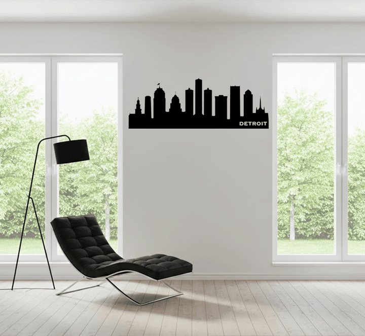 Detroit Skyline Metal Wall Art, view 4 by MetalPlex
