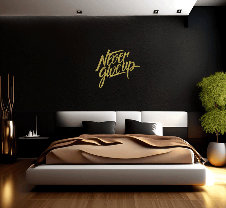 Never Give Up Metal Wall Art, view 4 by MetalPlex