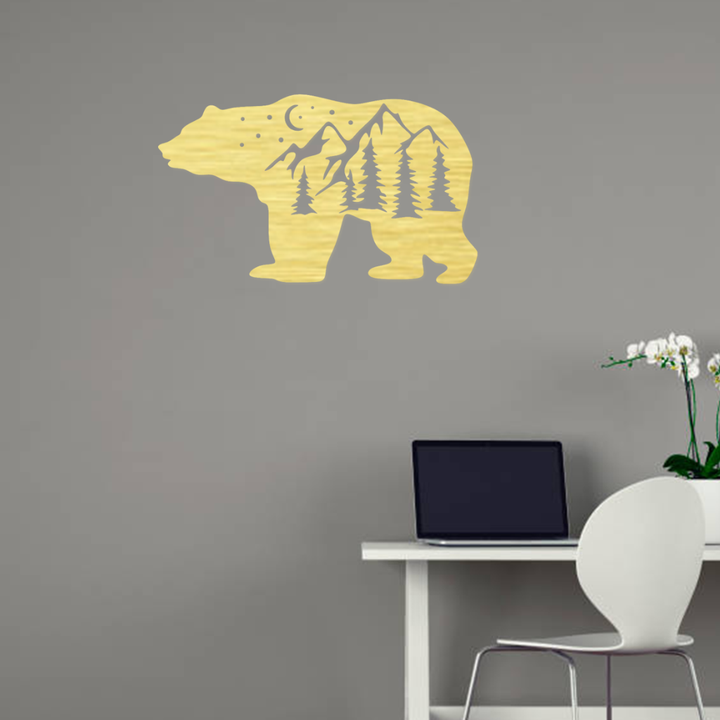 Big Bear Metal Wall Art – Rustic Wildlife Cabin &amp; Lodge Home Decor