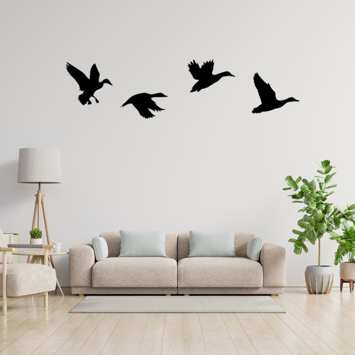 Ducks Metal Wall Art – Wildlife Nature Cabin &amp; Outdoor Home Decor