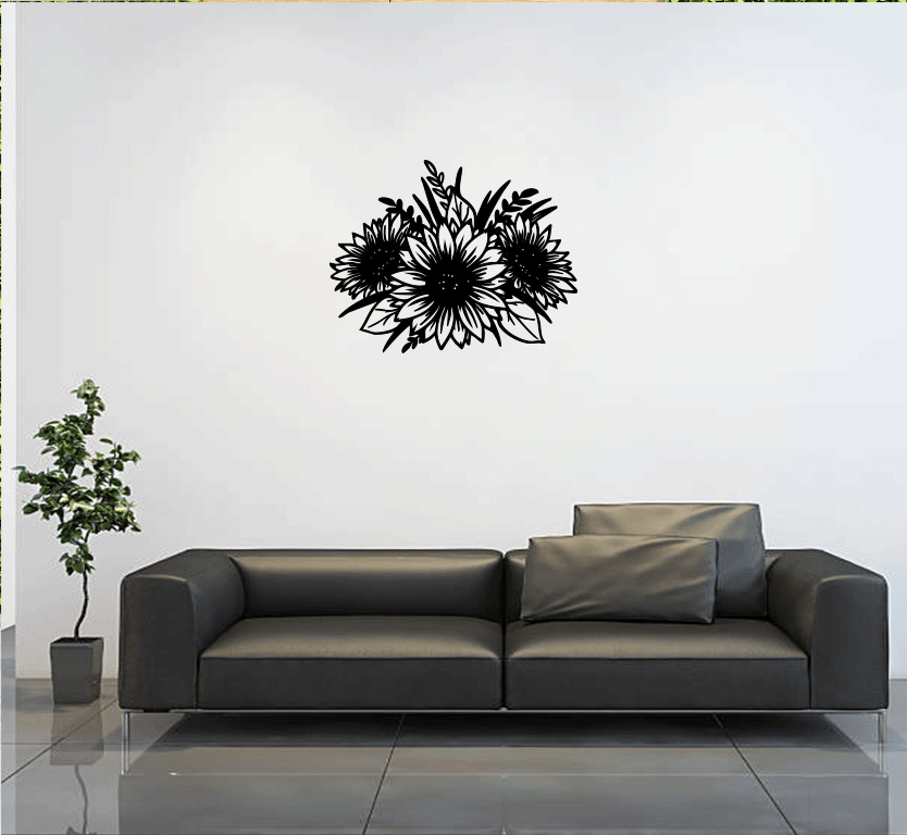 Sunflower Metal Wall Art by MetalPlex