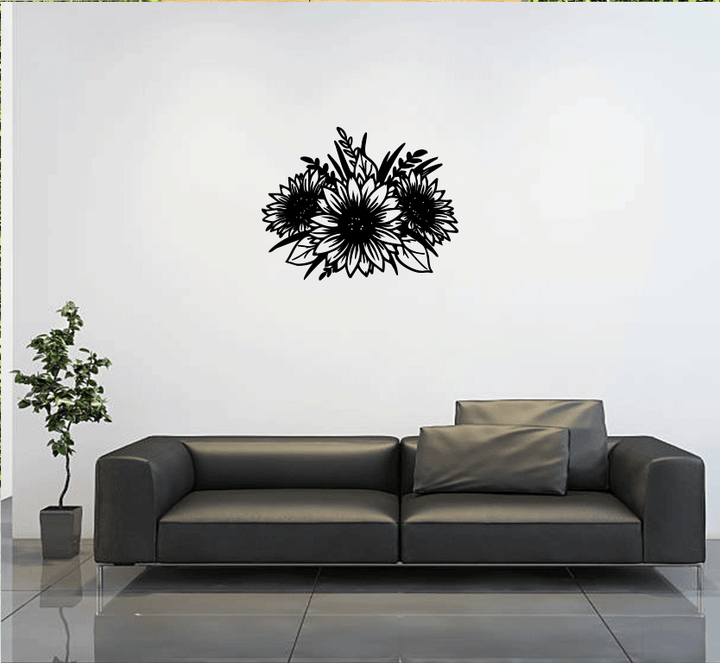 Sunflower Metal Wall Art by MetalPlex