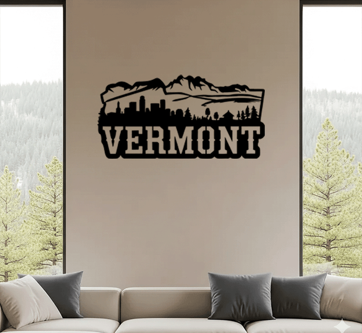 Vermont Skyline Metal Wall Art