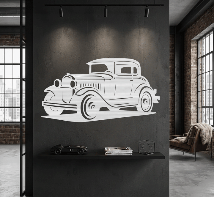 Classic Vintage Car Metal wall Art