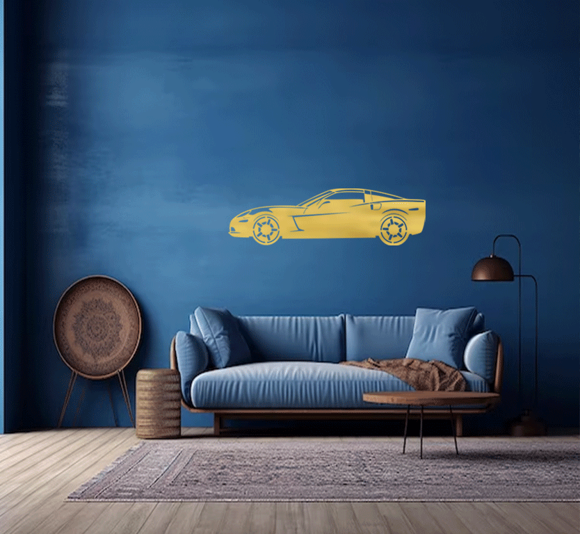 Corvette Metal Wall Art, view 4 by MetalPlex