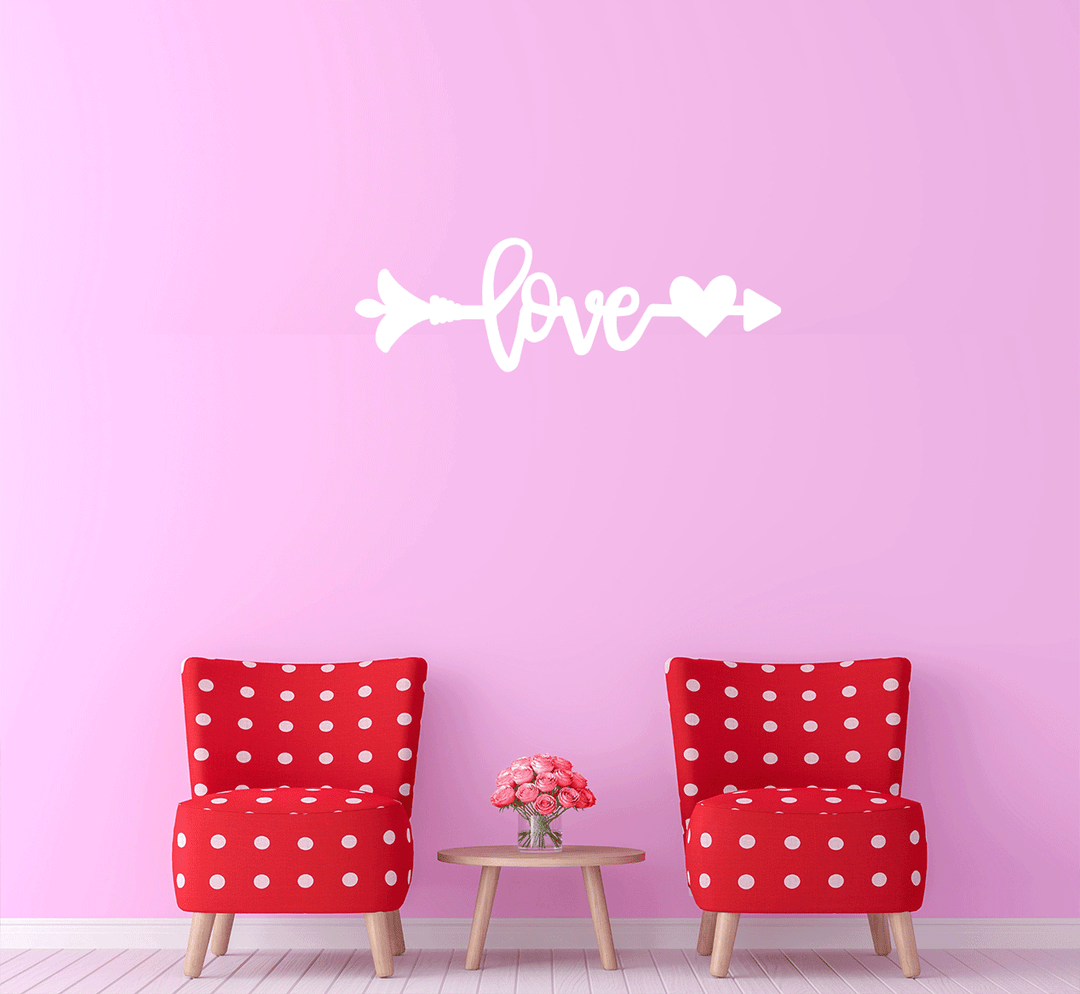 Love Arrow Metal Wall Art, view 5 by MetalPlex