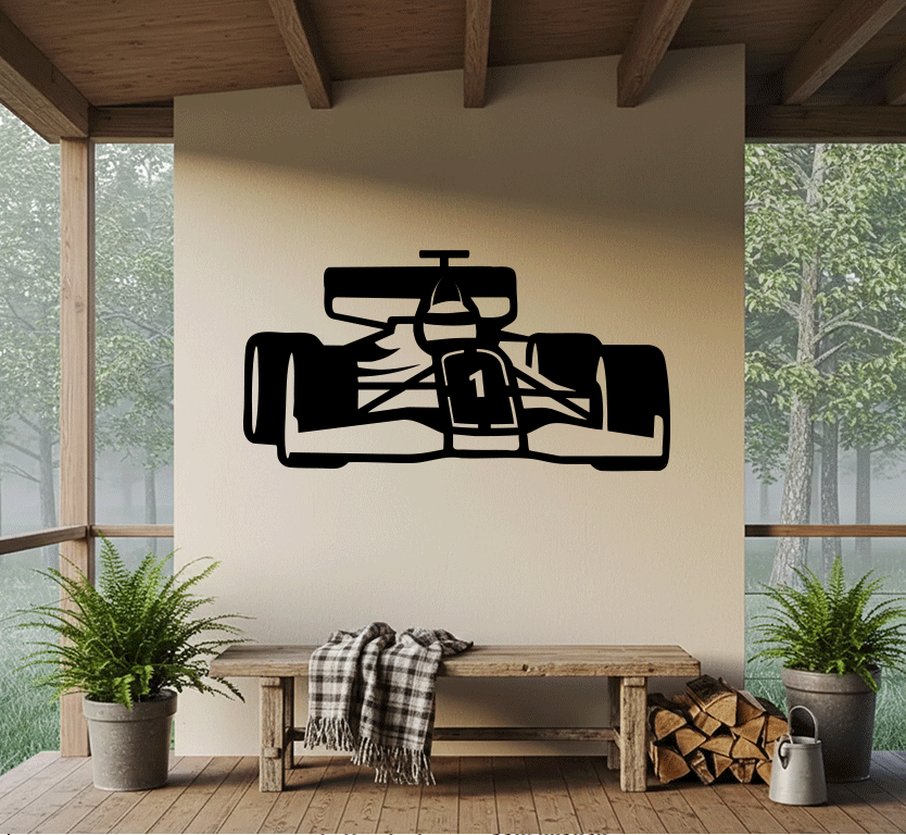 F1 Racing Car Metal wall Art