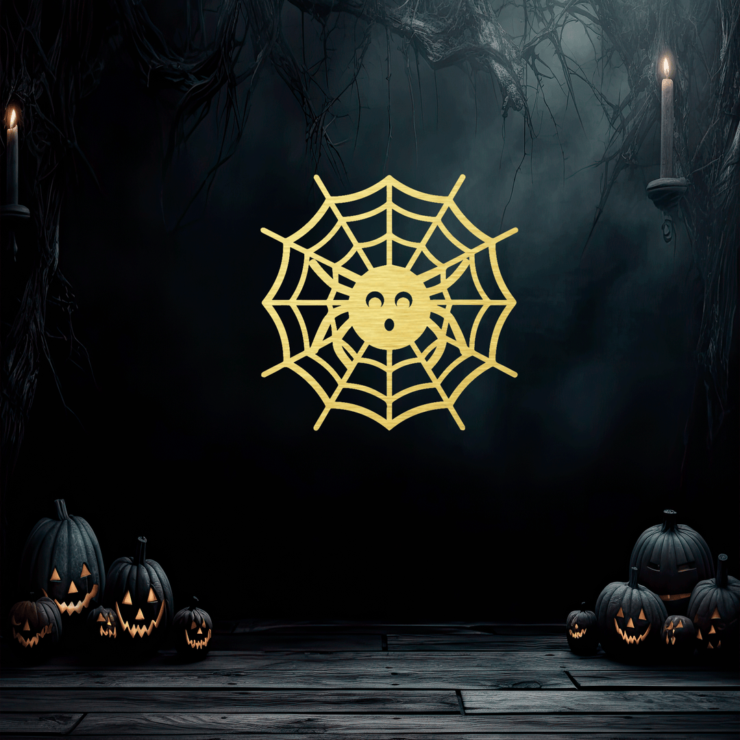 Halloween Spider Web Metal Wall Art, view 7 by MetalPlex