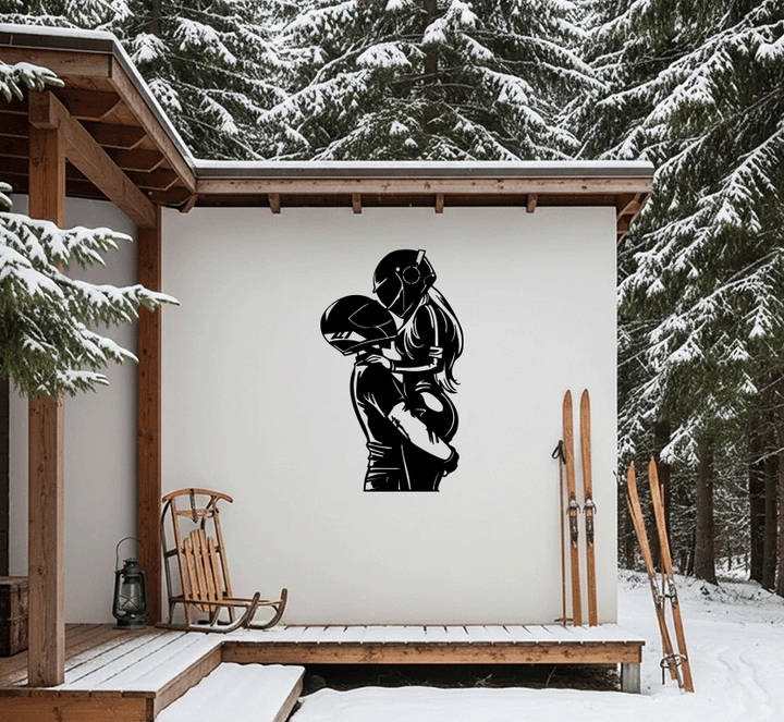 Biker Couple Metal Wall Art, view 8 by MetalPlex